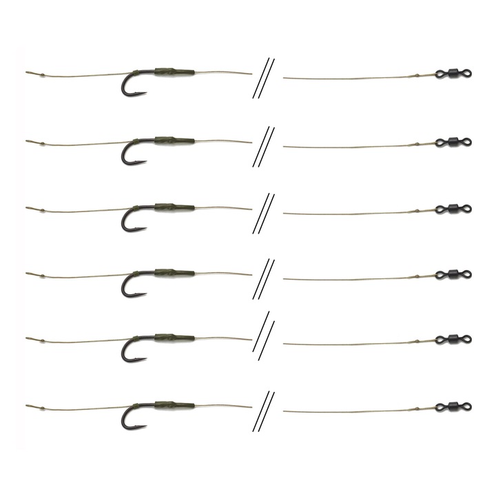 Carlige Tandem Baits, Nr 4, 6 buc, Negru