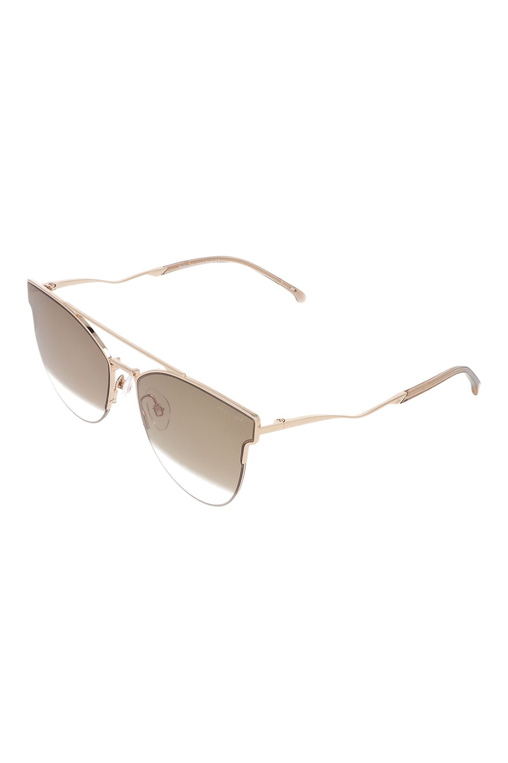 Gucci, Ochelari de soare cat-eye cu rama metalica, Auriu, Maro