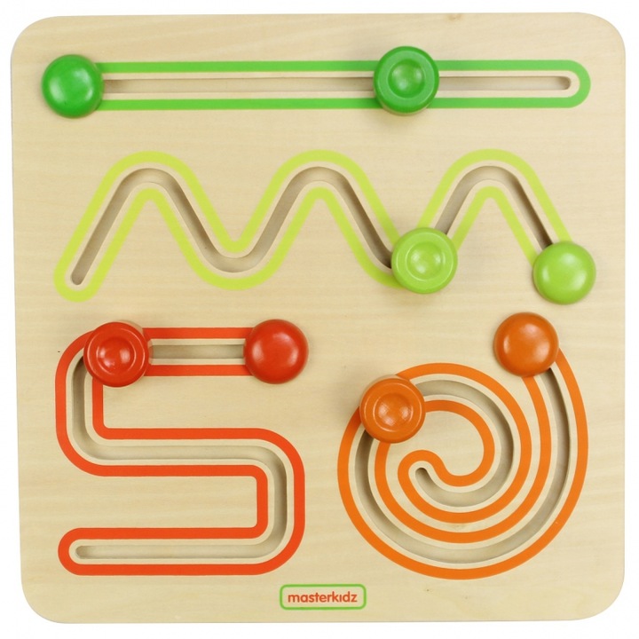 Образователна играчка за деца, Masterkidz, Wood, 18 месеца+, Многоцветна