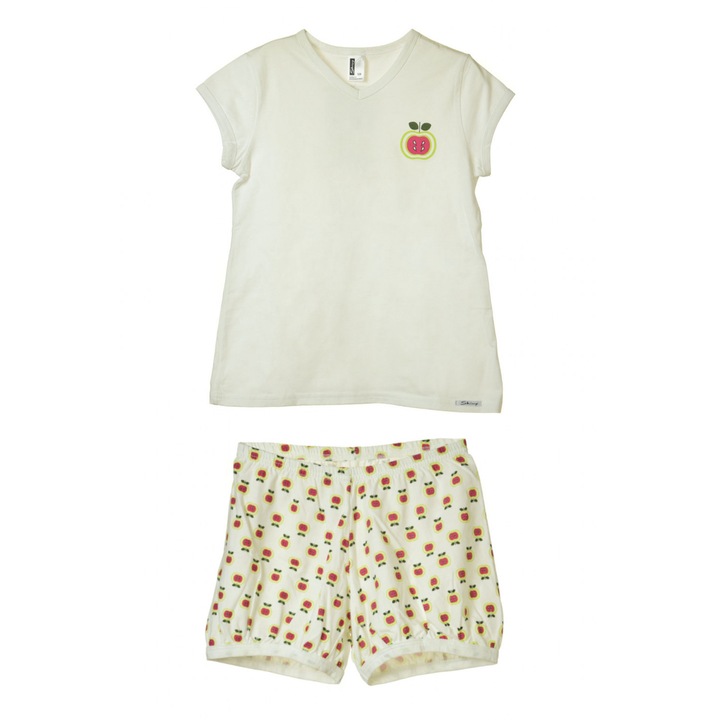 Pijamale fetita, Skiny, Bumbac, Alb, 128 CM
