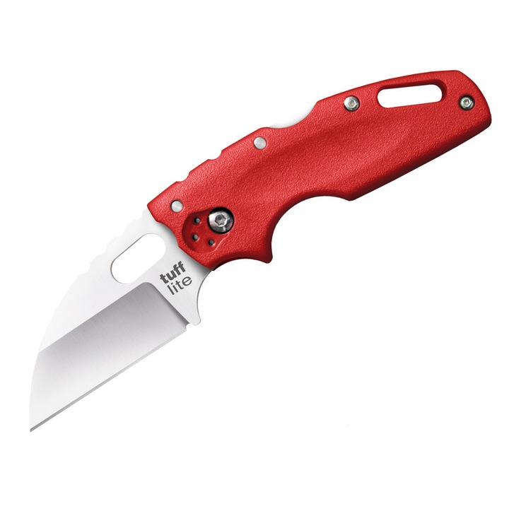 Cutit pliabil, Cold Steel, Otel, 63 mm, Argintiu/Rosu