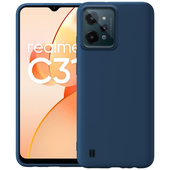 Husa telefon, Silicon, Pentru Realme C31, Albastru