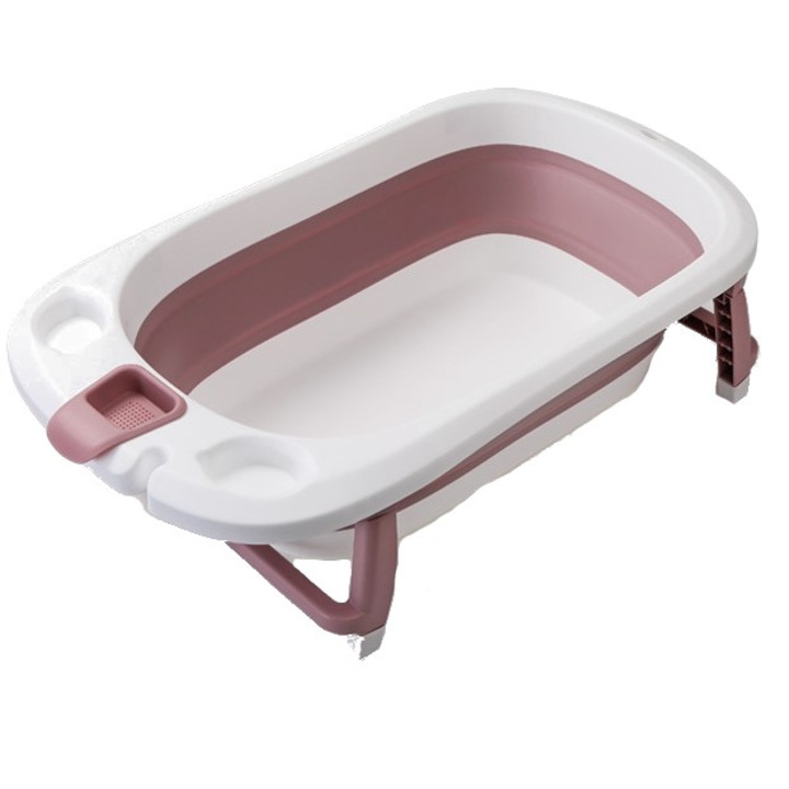 Cadita pliabila Little Mom Lemon Bathtub Pink