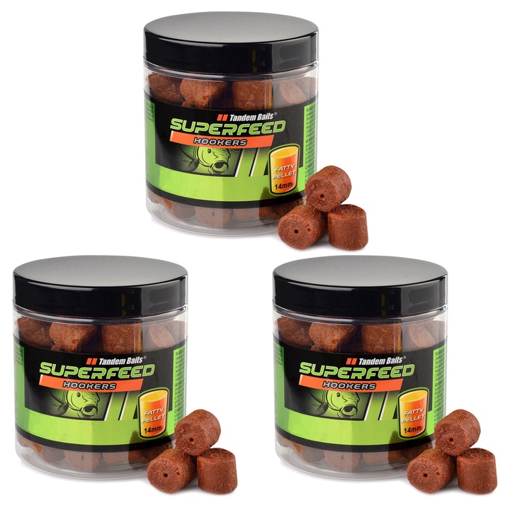 Set 3 cutii pelete pentru carlig, Tandem Baits, SuperFeed, Mix peste, 14 mm, 150g