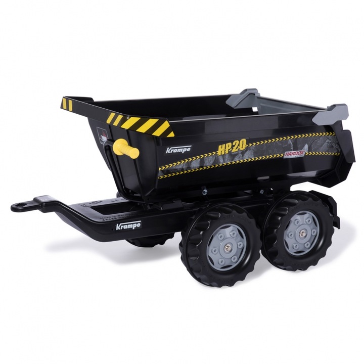 Ремарке с две оси, Rolly Toys, 89 x 45 x 43 см, 3 години+, черно