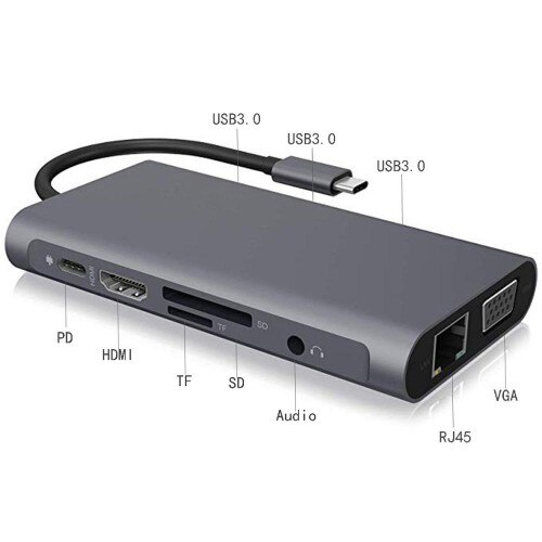 Adaptor Docking Station In Dl Link Whv Type C X Usb Port K Hdmi Rj