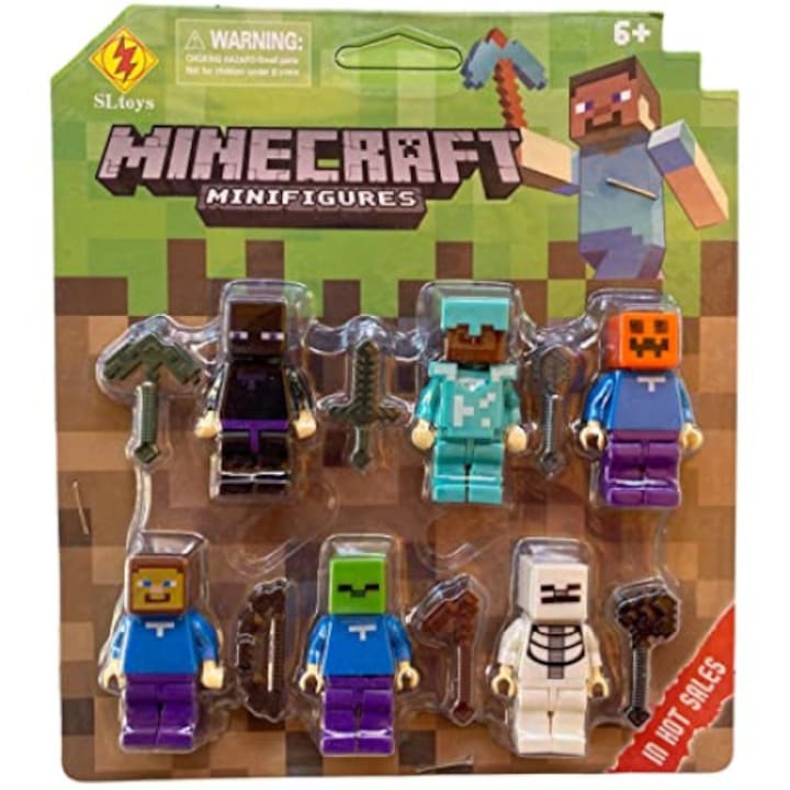 Комплект от 6 Minecraft фигурки, MoreJieka, 6 години+, Многоцветни