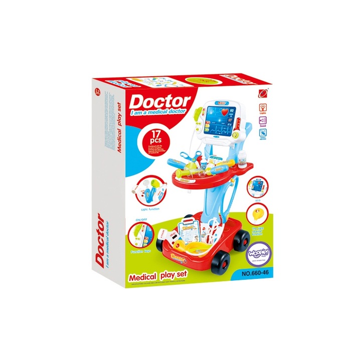 Set de 17 accesorii pentru copii "Doctor", Doctor, 3+ ani