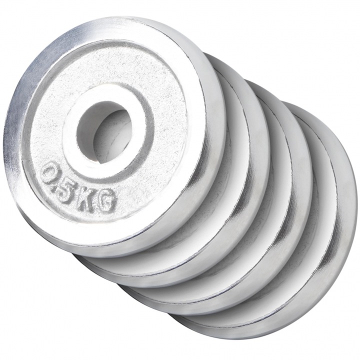 Set Discuri cromate, Gorilla Sports, 2 kg - 4 x 0,5 kg, 30/31 mm