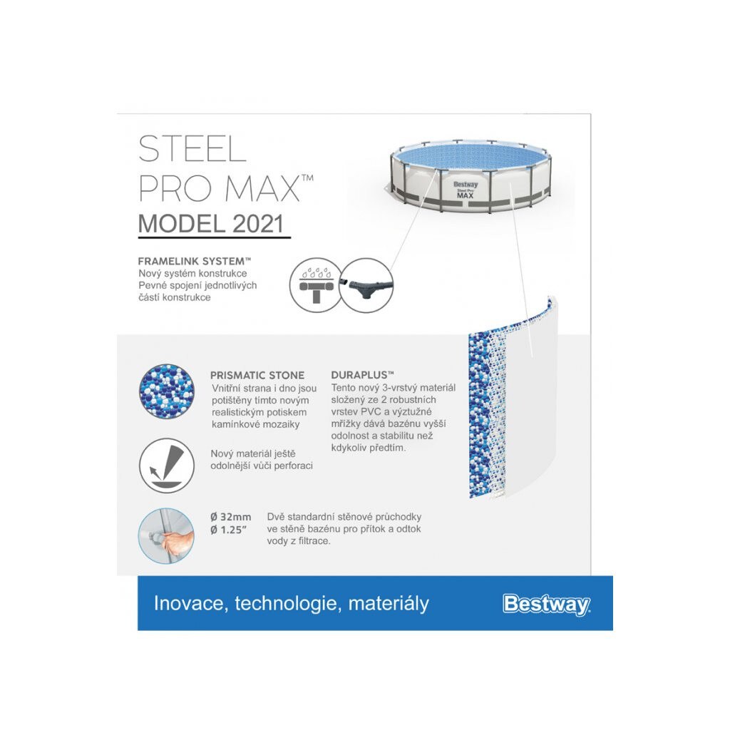 Bestway Steel Pro Max medence 3,66 x 1 m 56418 + szűrőbetét ...
