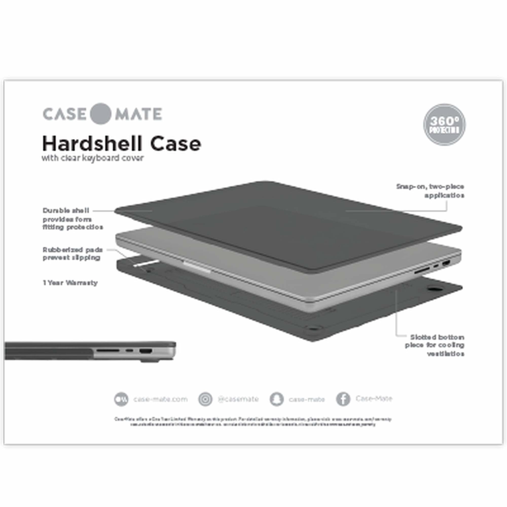 Калъф CaseMate SnapOn HardShell за Apple MacBook Pro 14" (2021