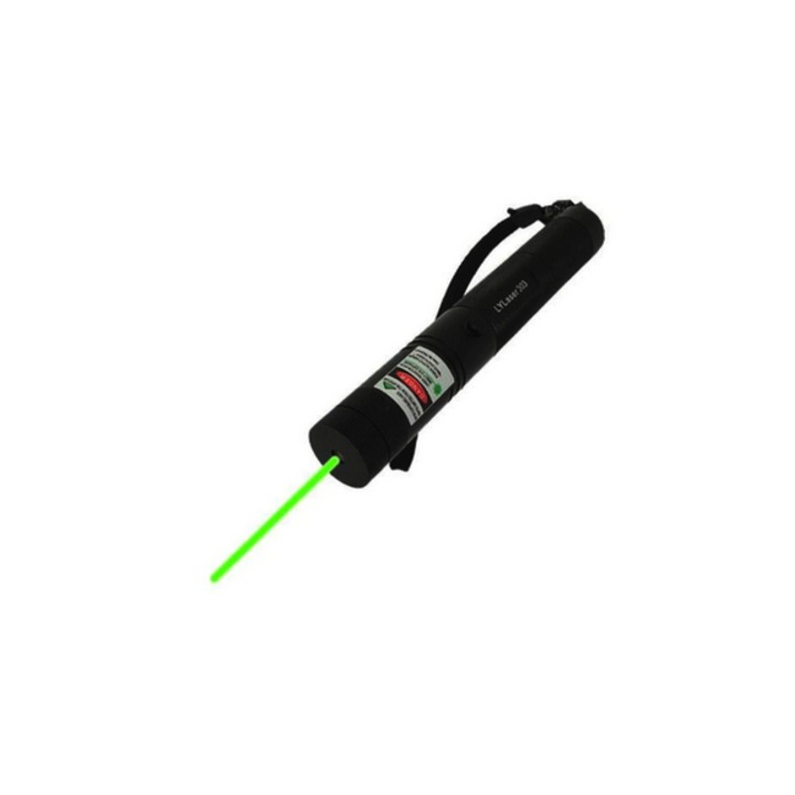 Laser pointer, 200 mW, reincarcabil, lumina verde, negru
