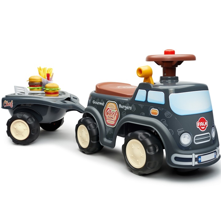 Camion retro cu remorca, Falk, Greutate suportata 25 kg, 1 an, Multicolor