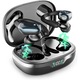 Casti Wireless fara fir Zennic® GoMax, Design Sport, Bluetooth 5.1, Rezistenta la Apa IPX6, Eliminare Zgomot, Afisaj LED, Microfoane HD, Autonomie 60h, Universale, Negru
