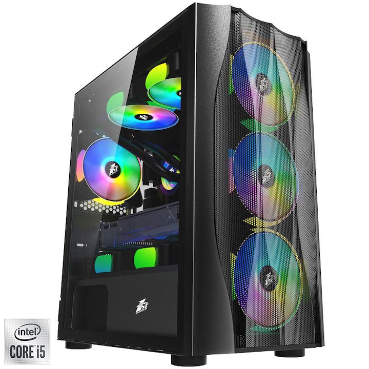 Sistem Desktop PC Gaming Serioux cu procesor Intel® Core™ i5-10400F pana la 4.30GHz, 16GB DDR4, 500GB SSD, GeForce® RTX 2060 6GB GDDR6, No OS