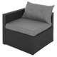 Set mobilier gradina/terasa 5 piese, Maison Mex MARTI, negru/gri
