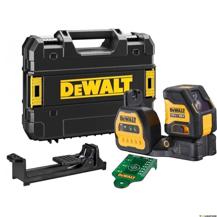 DeWALT - Nivela laser cu linii verzi, compatibila cu acumulatori, 12/18V, 30m/50m [DCE088NG18-XJ]