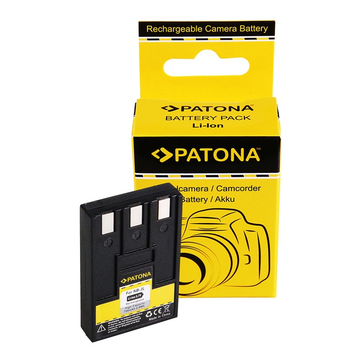 Acumulator /Baterie PATONA pentru CANON Digital Ixus I, II, IXY, IV,700,750 / Powerhot SD100, SD10, SD110 NB-3L- 1003