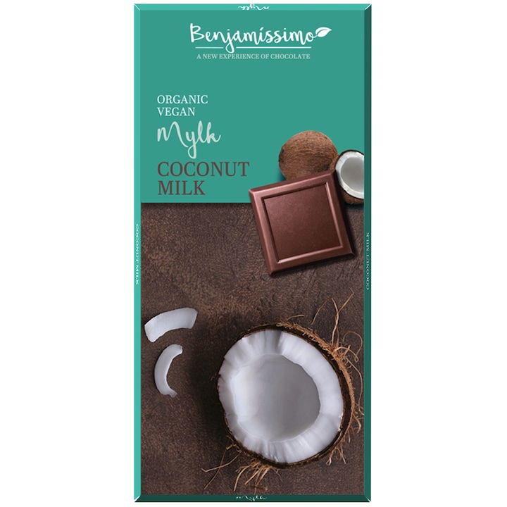 Ciocolata cu lapte de cocos Bio fara gluten, 70g