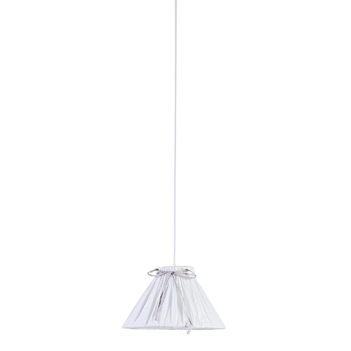 Бял памучен полилей Nastrino, 60W, Ø 40 x 18,5 в