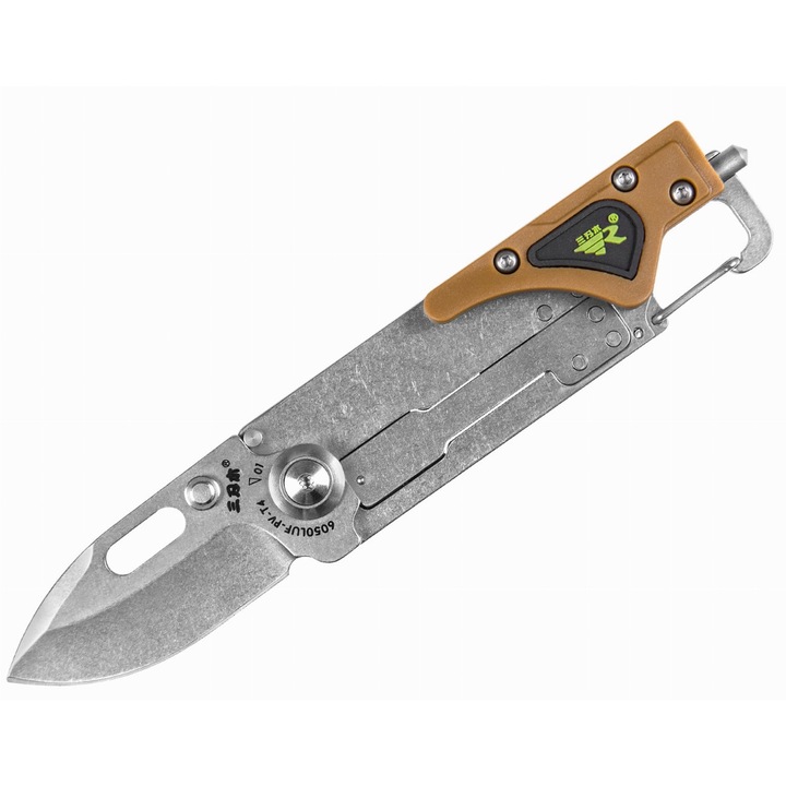 Cutit pliabil, Sanrenmu, Otel inoxidabil, 55mm, Argintiu