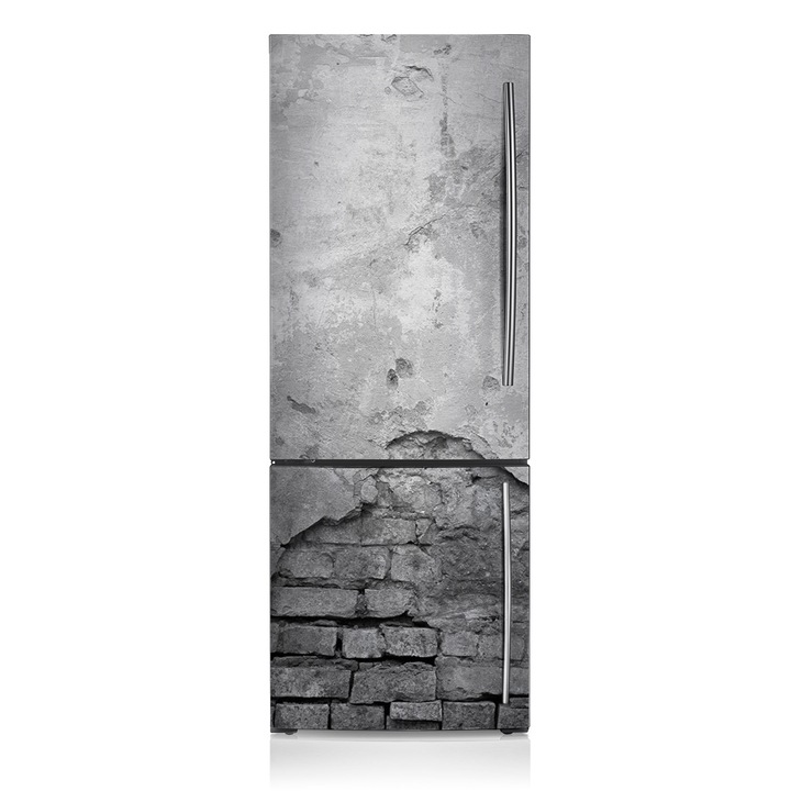 Декоративни магнити Tulup, Стара стена, Сив, 60x180 см, за хладилника, издръжлив, 0000030928
