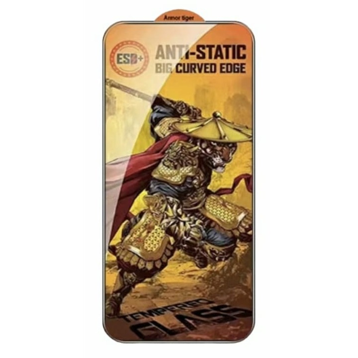 Folie sticla Tempered Glass 20D, compatibila cu Samsung A54, Negru, 5D Tehcnology