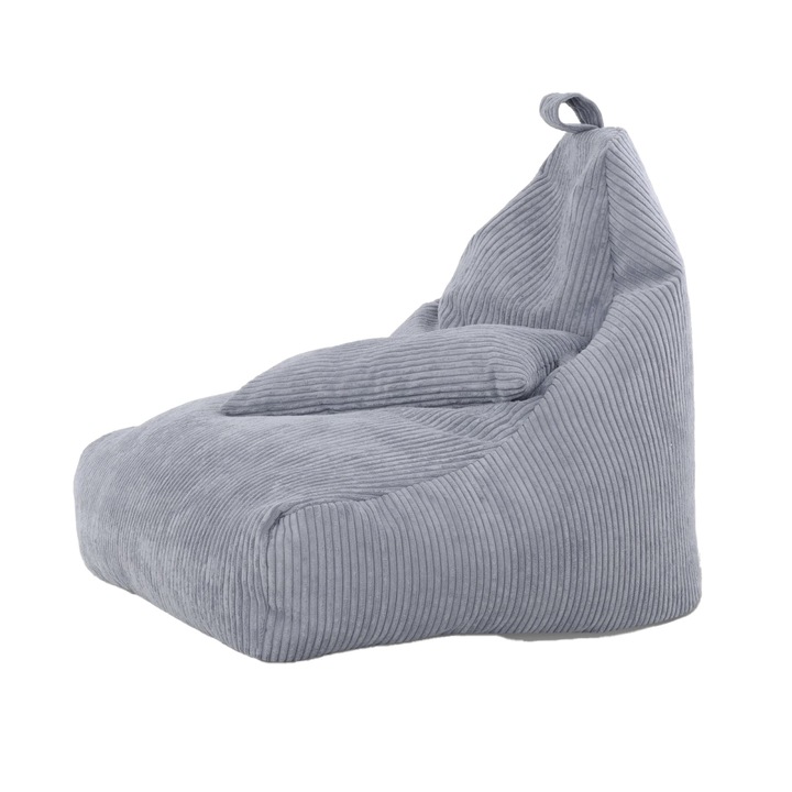 Фотьойл тип пуф Keiko S, 70x65, Сив sz04