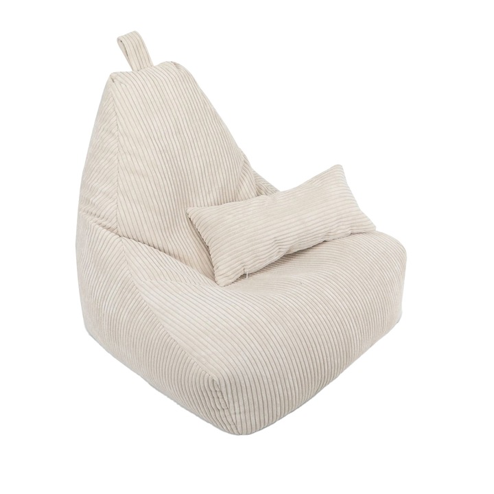 Фотьойл тип пуф Keiko S, 70x65, Бежов sz03