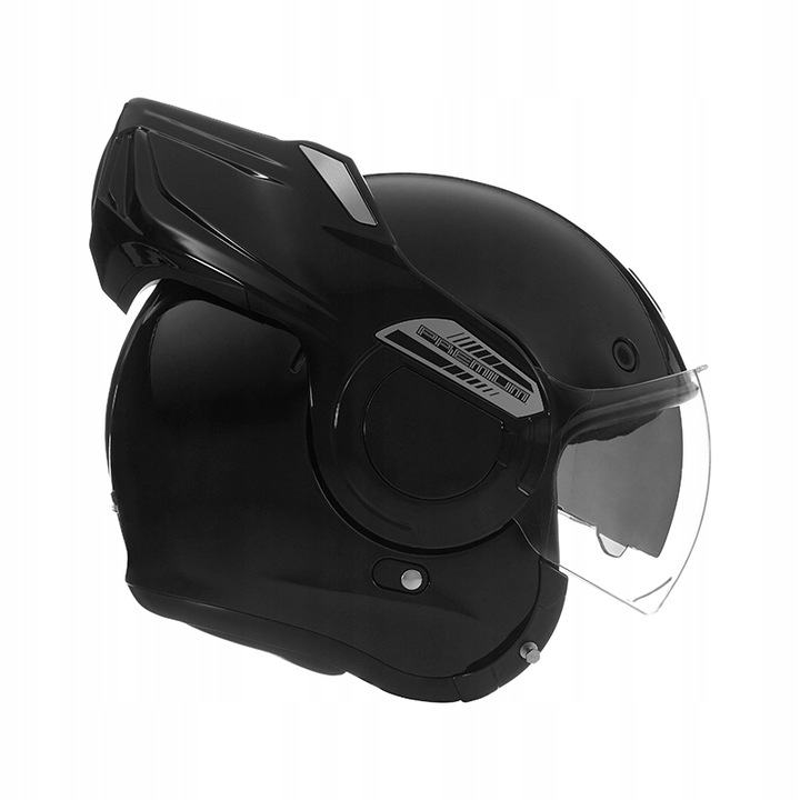 Casca de protectie moto Nox Premium Stratos, Policarbonat/Sticla, Negru, S
