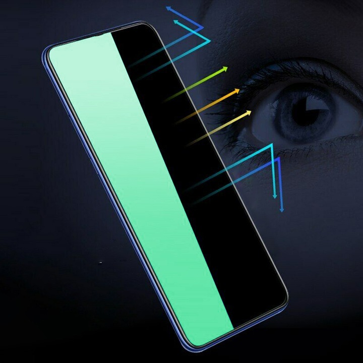Anti Green Ray fólia Oppo Reno számára, Optim Solution, Regenerálható Szilikon Hidrogél, Rugalmas Hidrokristály, Anti zöld fény, Nyugodt szemek, Egyszerű telepítés