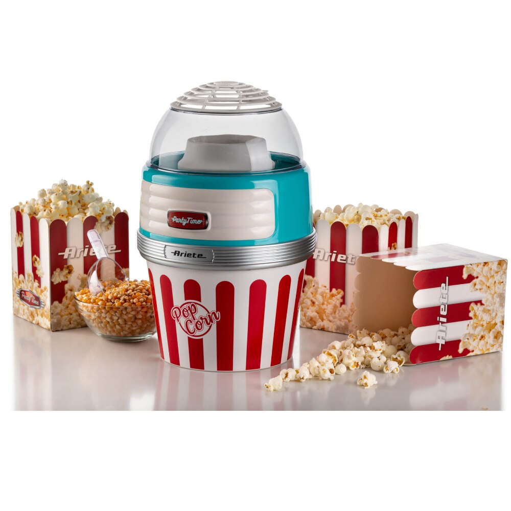 Popkorna aparāts Ariete PopCorn Party Time, 1100 W, zila 