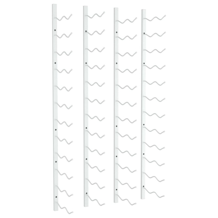 vidaXL 2 db fehér vas falra szerelhető bortartó állvány 24 palacknak 340885