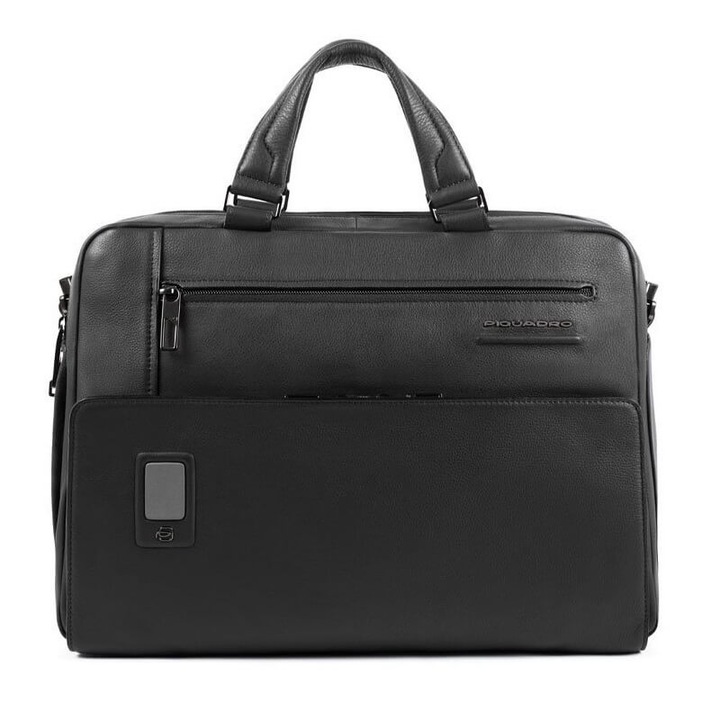 Чанта за лаптоп PIQUADRO 14'', естествена кожа, черна, CA5108AO/N