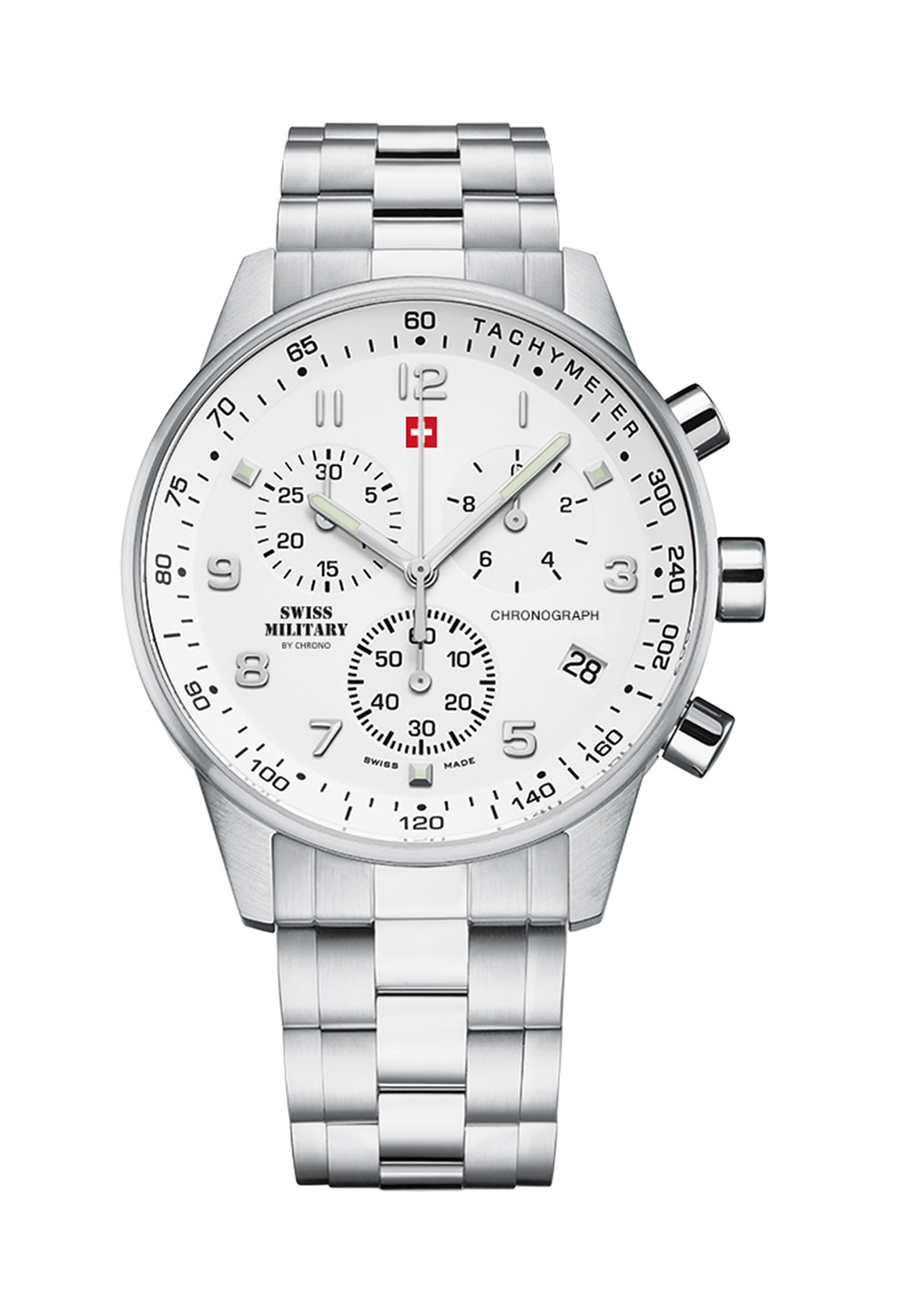 Swiss Military by Chrono Ceas cronograf argintiu