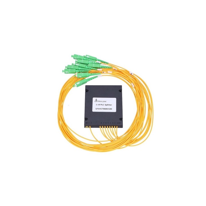 Spliter Optic 1:8 ABS Cu Conectori SC/APC