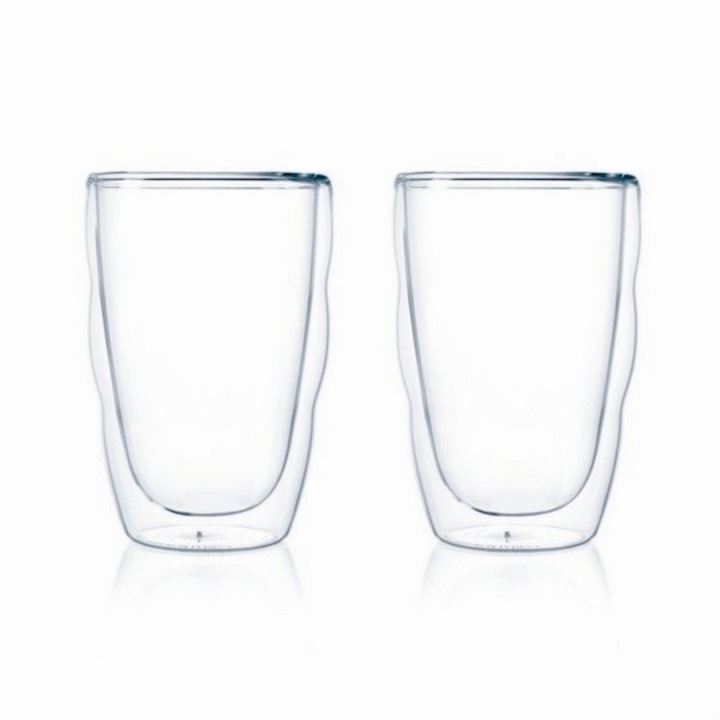 Set 2 pahare, Bodum, Sticla, 350 ml, Transparent
