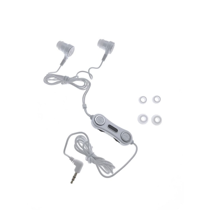 Слушалки за поставяне в ушите, DJ Bass, 3,5 мм жак, бели, TCL-BBL5572
