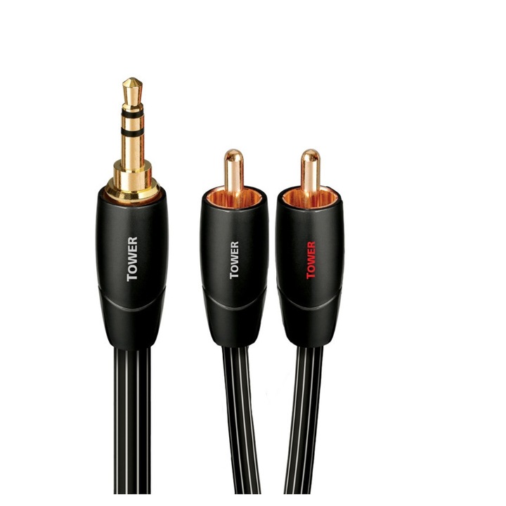 Audiokábel 3,5 mm - 2RCA AudioQuest Tower 2 m