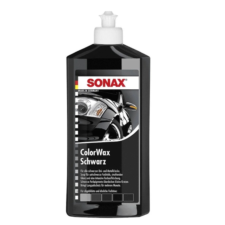 Polish si ceara Sonax 08724, volum recipient 500 ml, negru