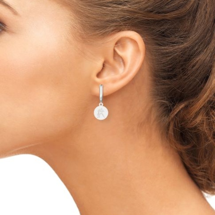 Сребърни обеци модел Водолей