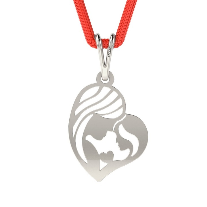 Висулка, Майка и дъщеря, С връв, Бяло злато