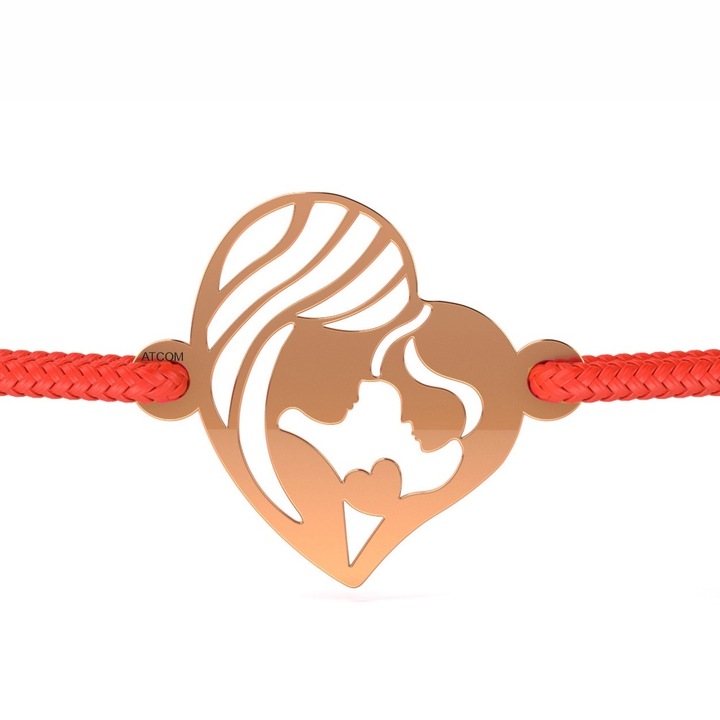 Дамска гривна, модел Майка и Дъщеря, Розово злато