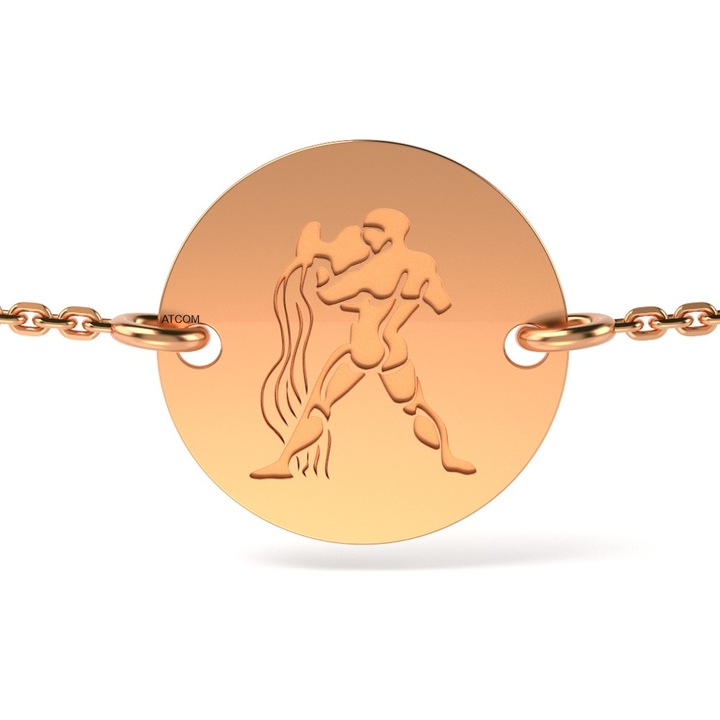 Верижка от розово злато модел Водолей