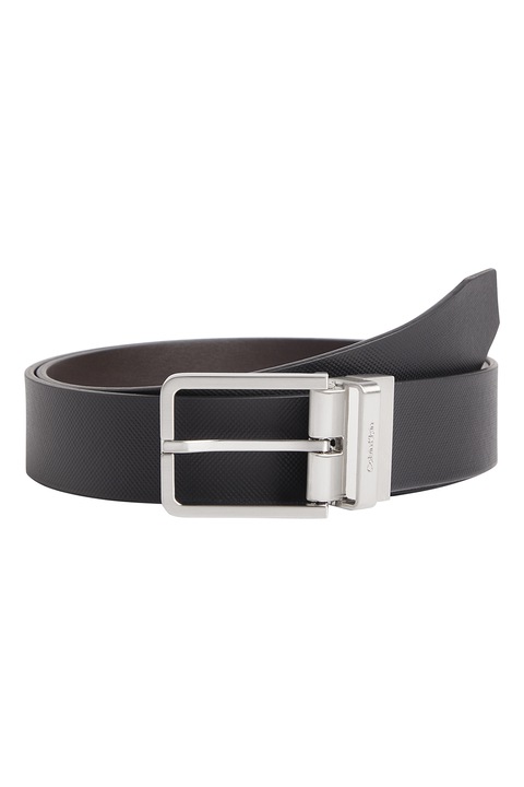 CALVIN KLEIN, Bőröv diszkrét logós részlettel, Sötétbarna, 100