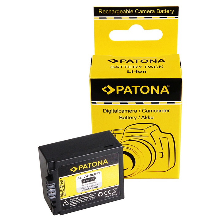 Acumulator /Baterie PATONA pentru Panasonic DMW-BLB13 DMW-BLB13E DMC-G1 DMC-G1WEG-K- 1123