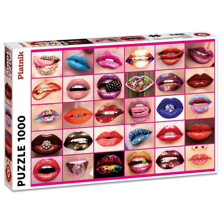 Puzzle model- Buze, Piatnik, 67,5 x 44,1 cm, 1000 piese, Multicolor