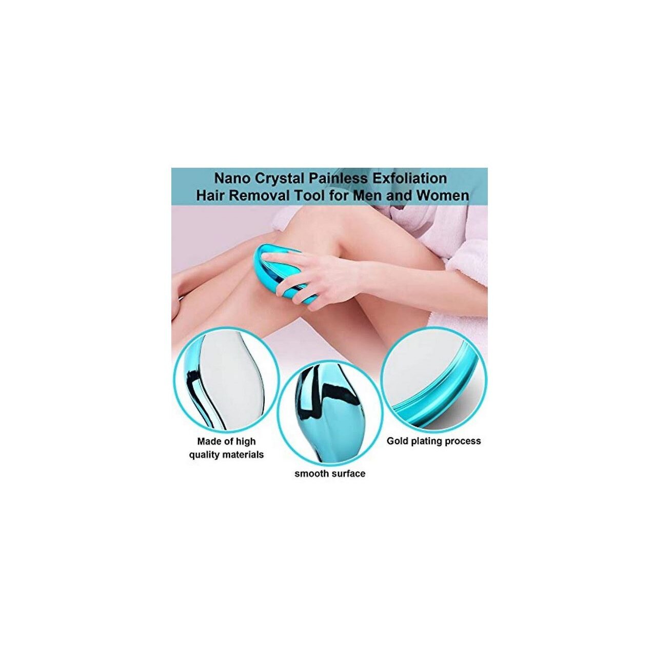 Epilator Fara Durere, HYT ®, Din Cristal, Exfoliaza Delicat Pielea Si Indeparteaza Firele De Par