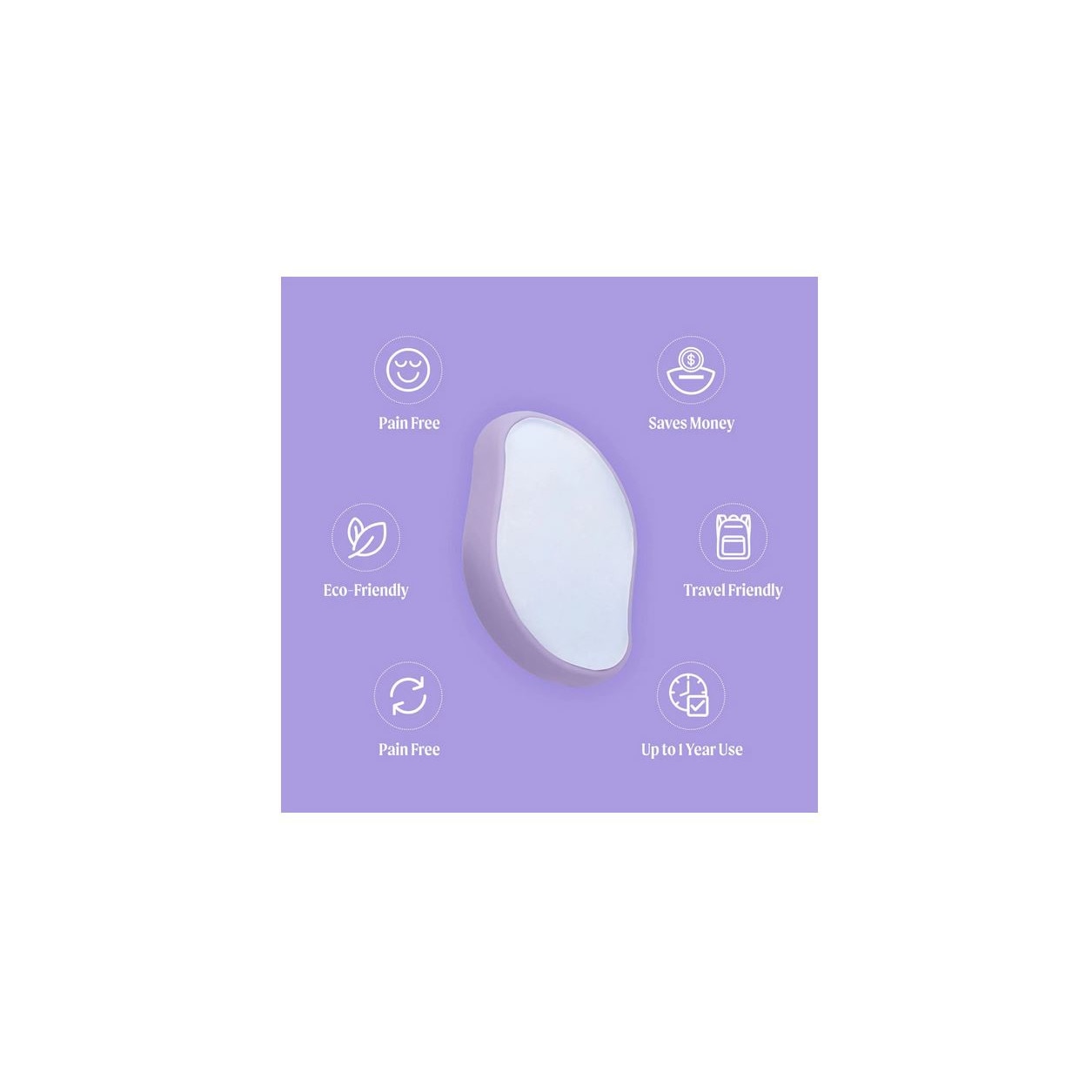 Epilator Fara Durere, HYT ®, Din Cristal, Exfoliaza Delicat Pielea Si Indeparteaza Firele De Par