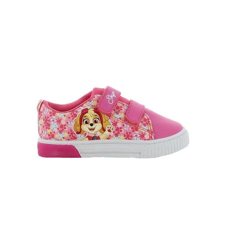 Tenisi cu scai pentru copii, din material textil si beculet, Skye, roz